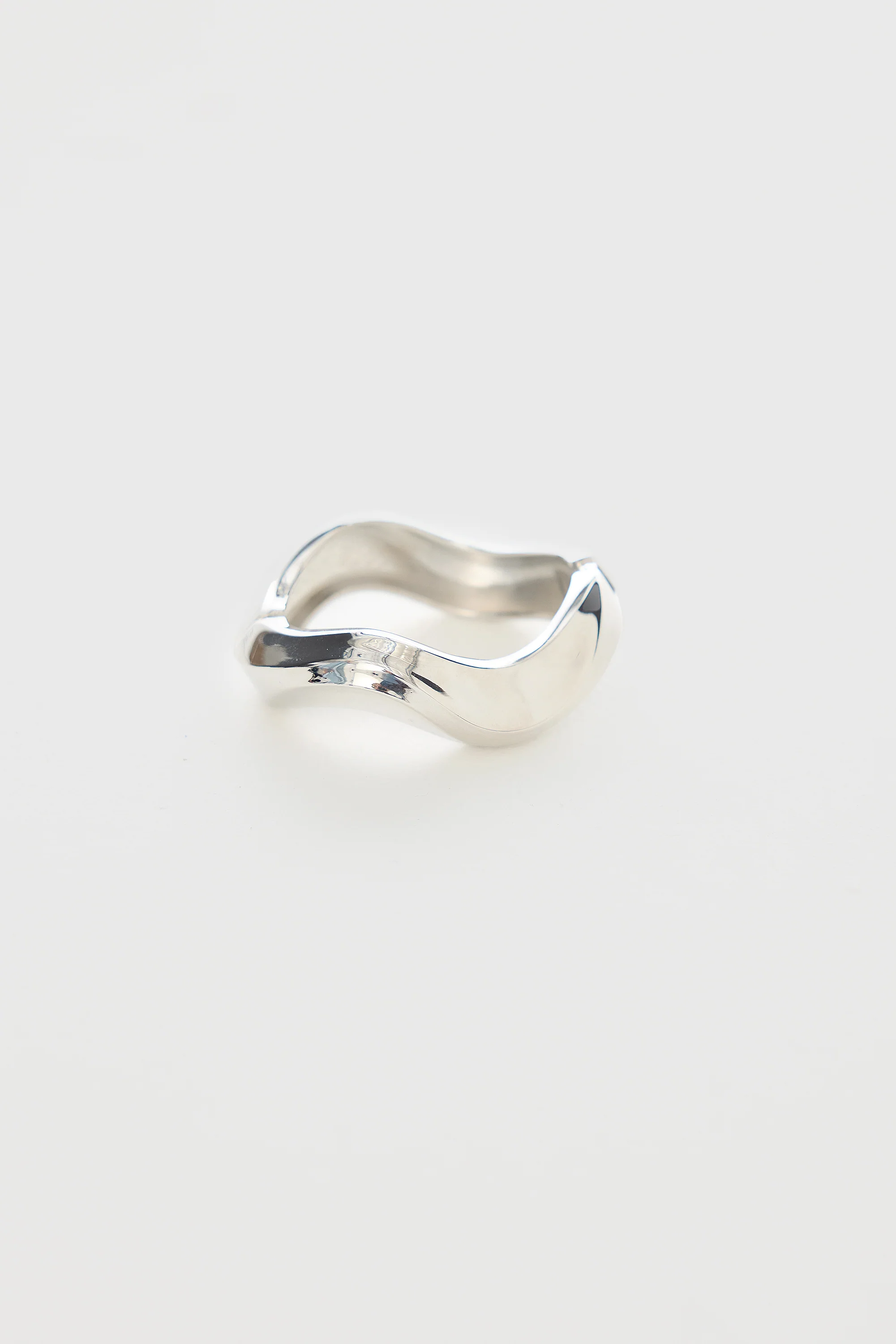 Abstract Bangle - Silver
