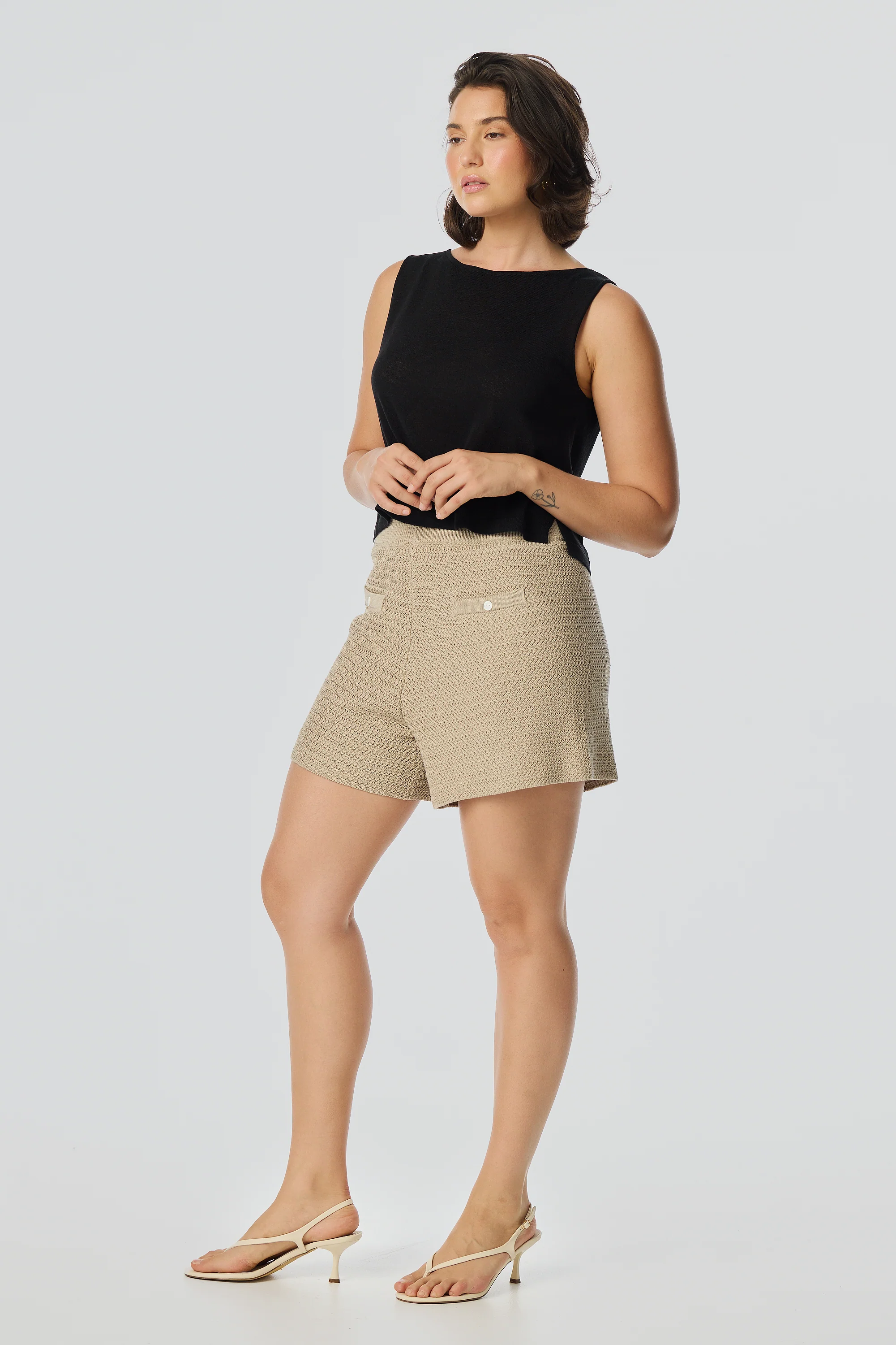 Crochet Shorts - Wheat - Image 4