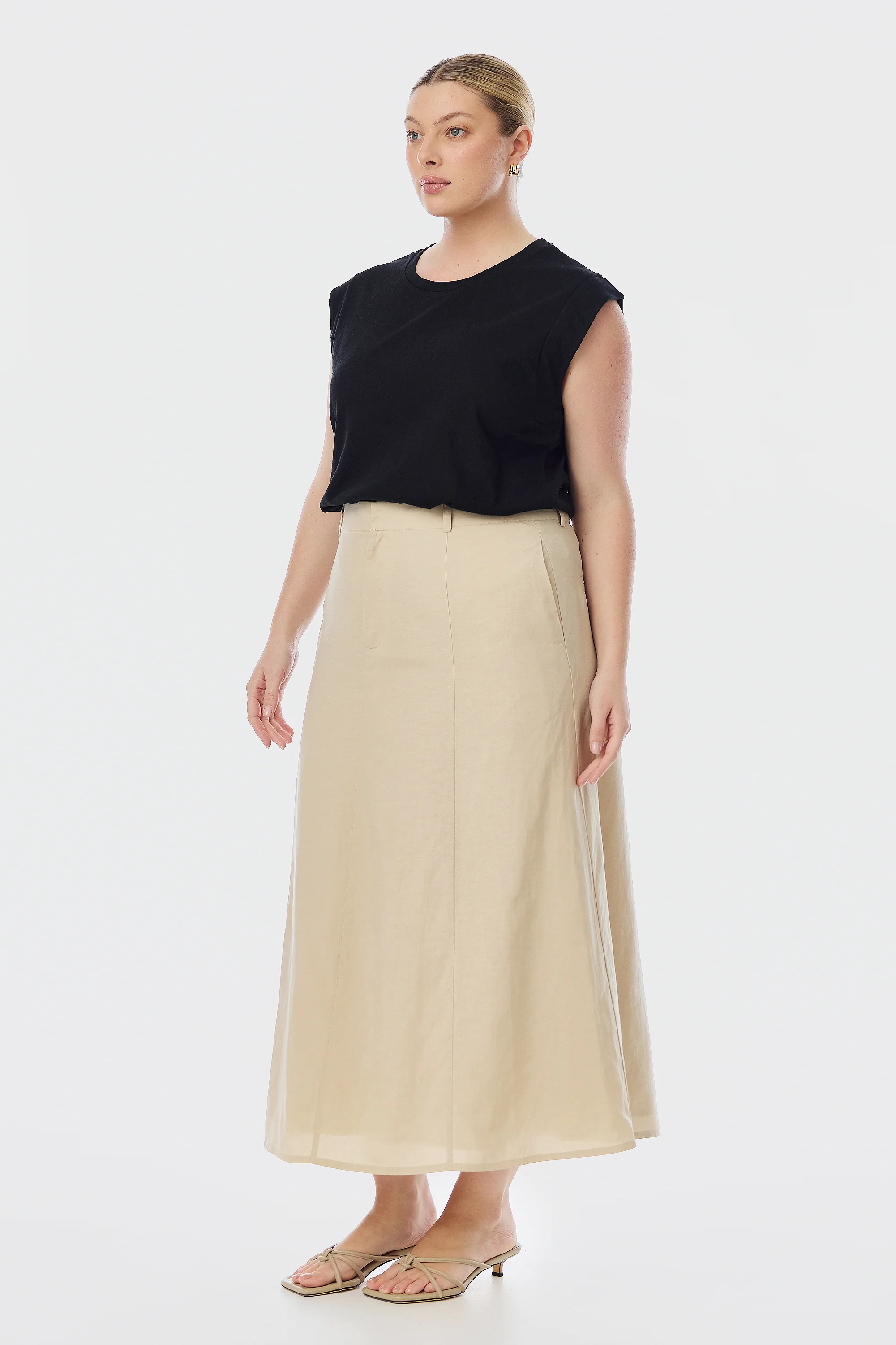 Lightweight Cap Sleeve Tank - Black - Image 5