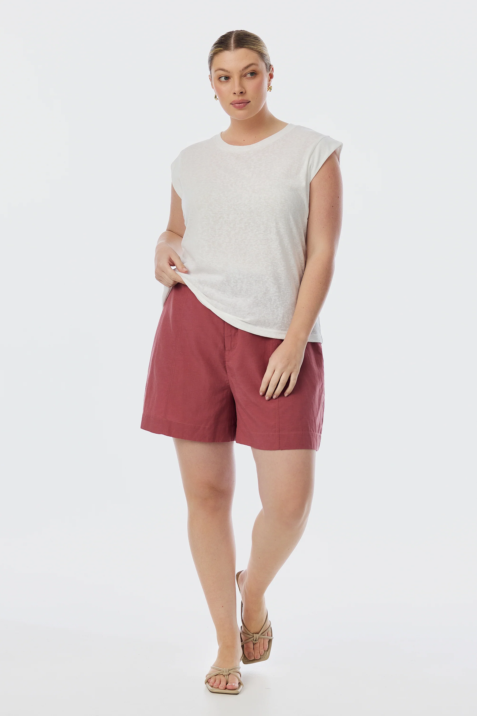 Lightweight Cap Sleeve Tank - White - Image 3