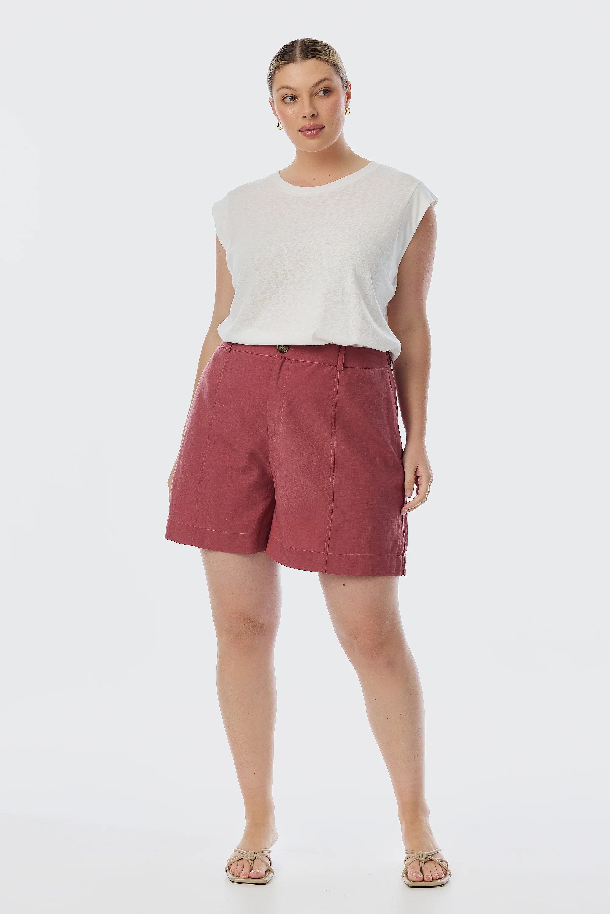 Lightweight Cap Sleeve Tank - White - Image 4