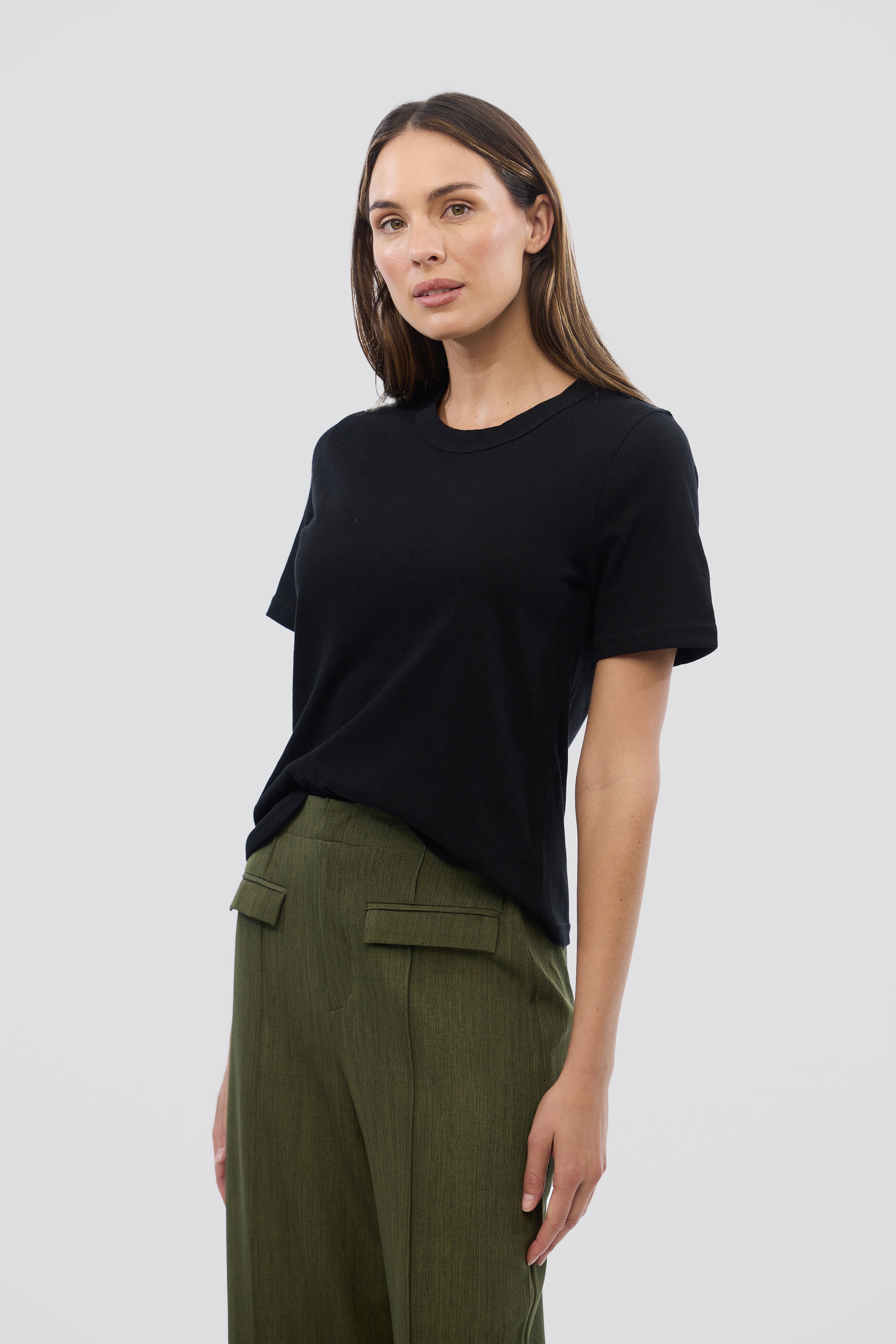 Lightweight Regular T-Shirt - Black - Image 6