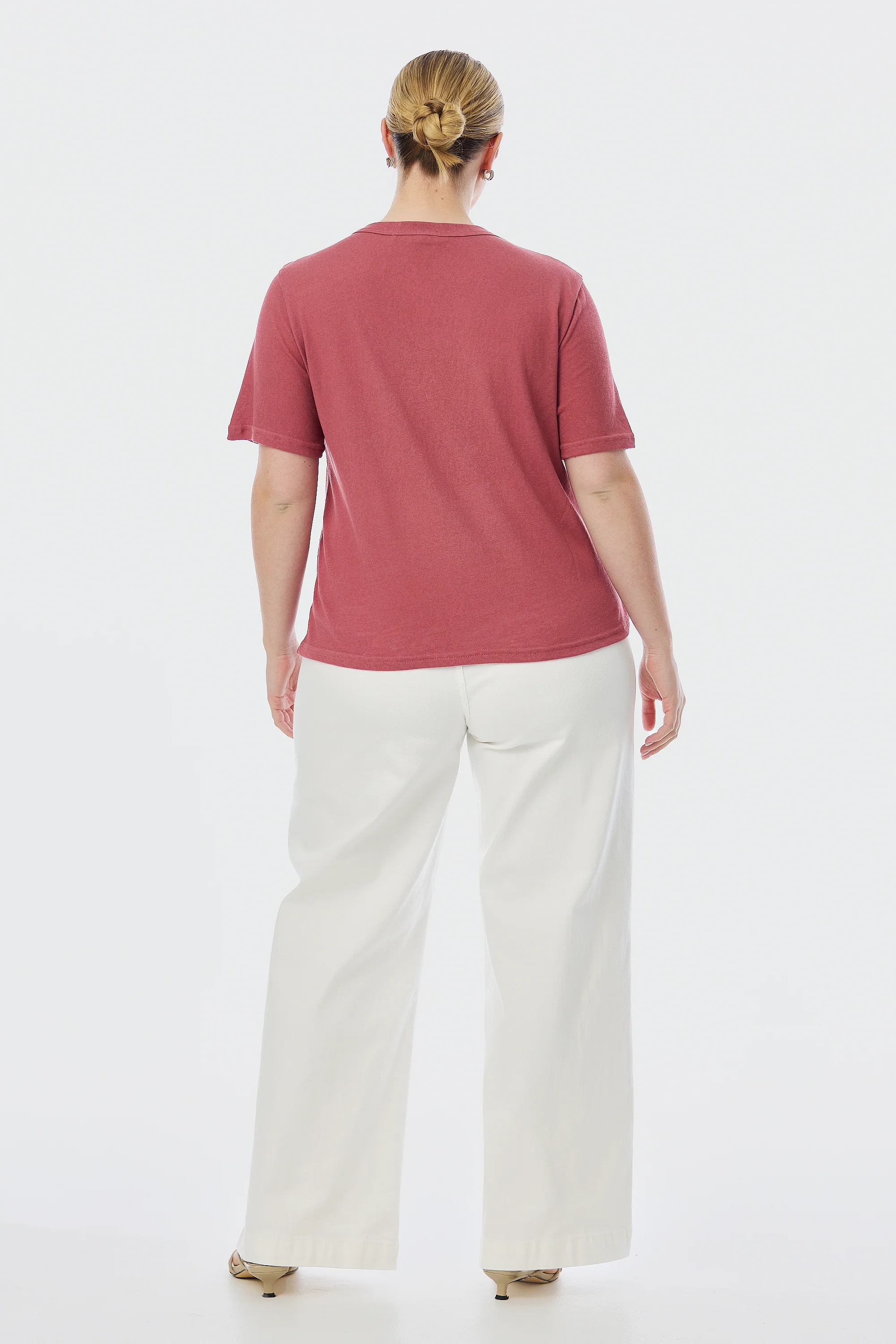 Lightweight Regular T-Shirt - Cranberry - Image 6