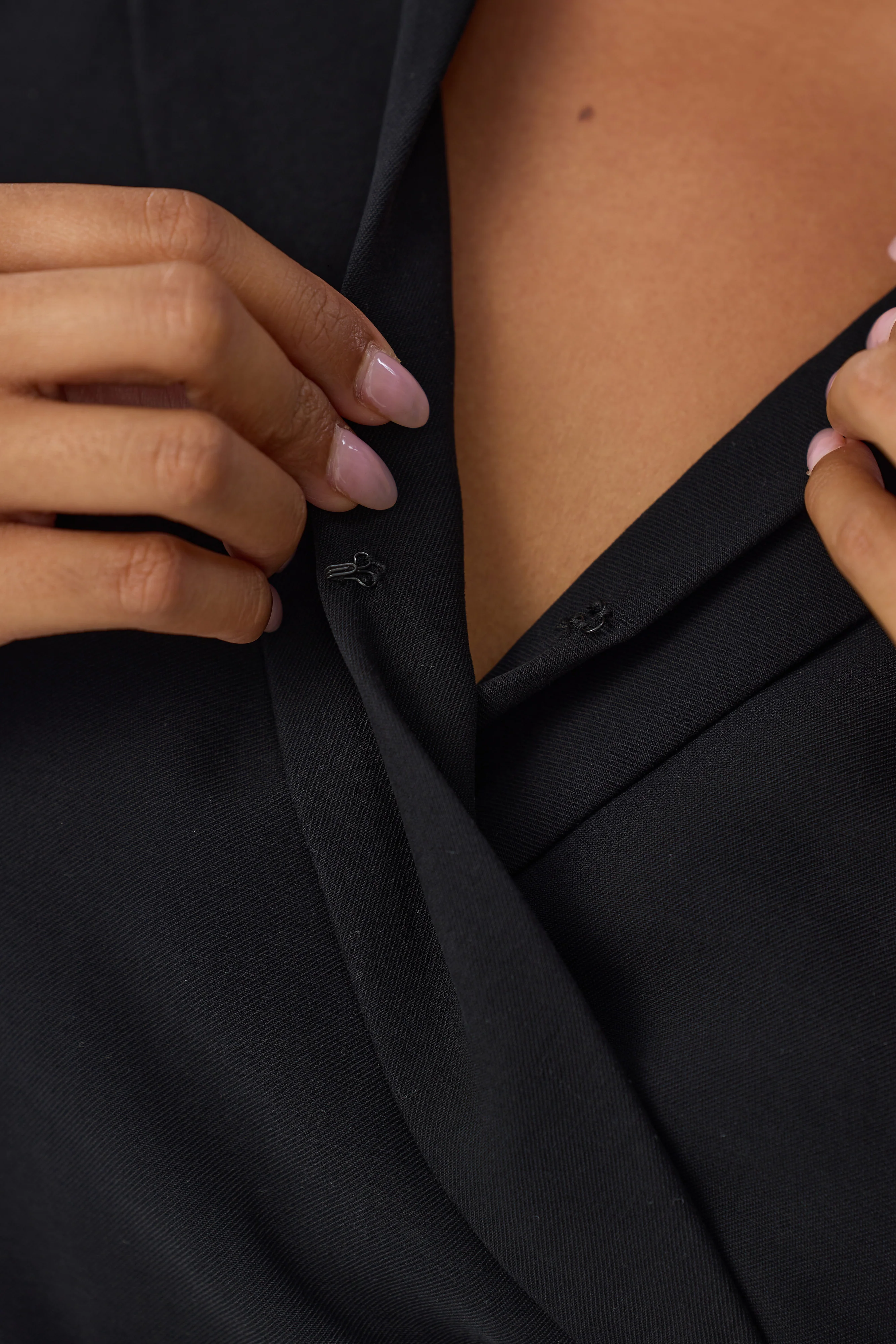 Long Sleeve Wrap Shirt - Black - Image 5