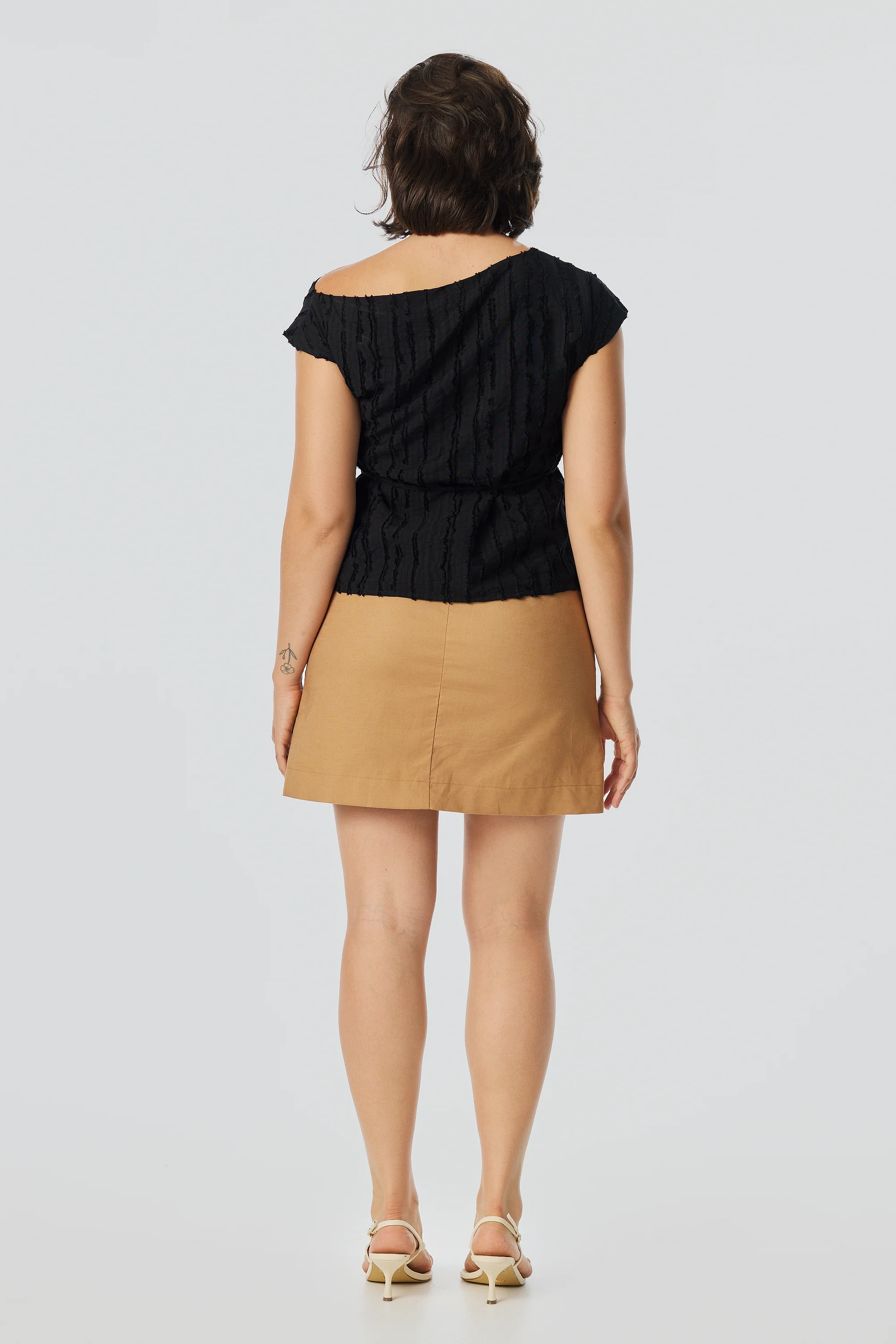 Off Shoulder Top - Black - Image 5