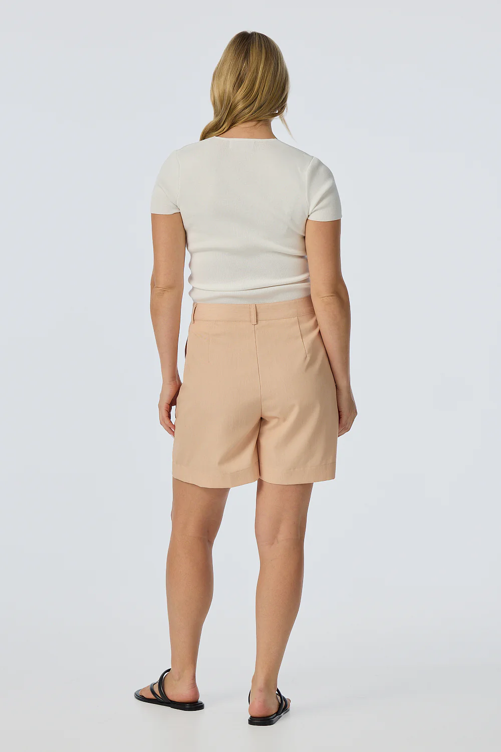 Pleat Front Shorts - Dusty Peach - Image 6