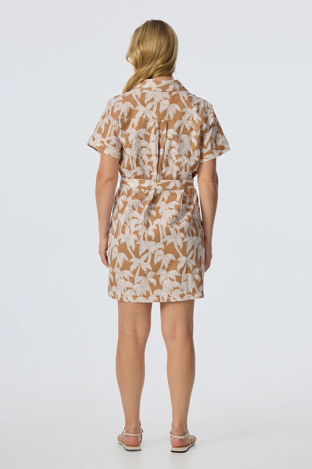 Pocket Shirt Mini Dress - Copper Palms - Image 6