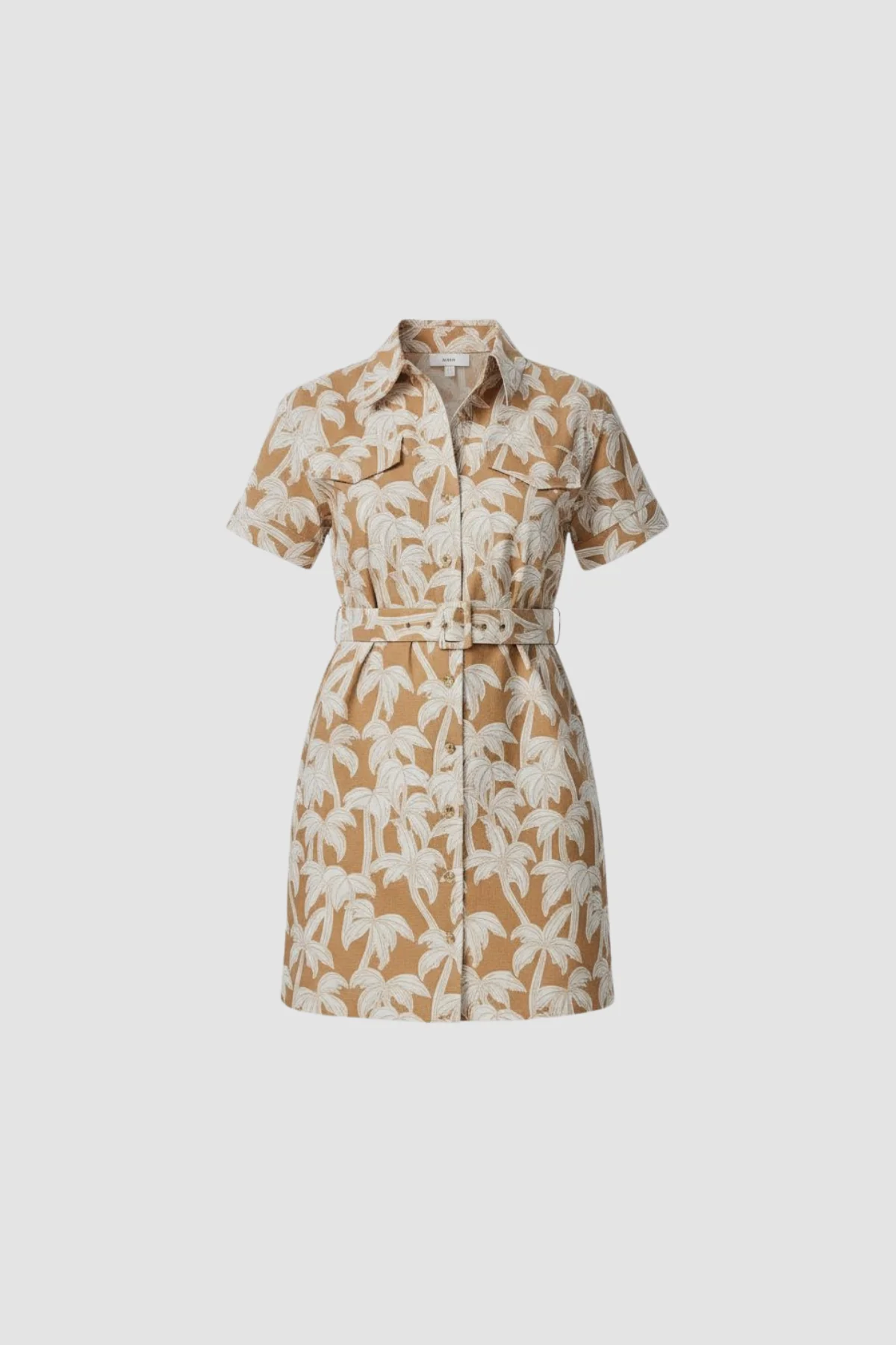 Pocket Shirt Mini Dress - Copper Palms - Image 7