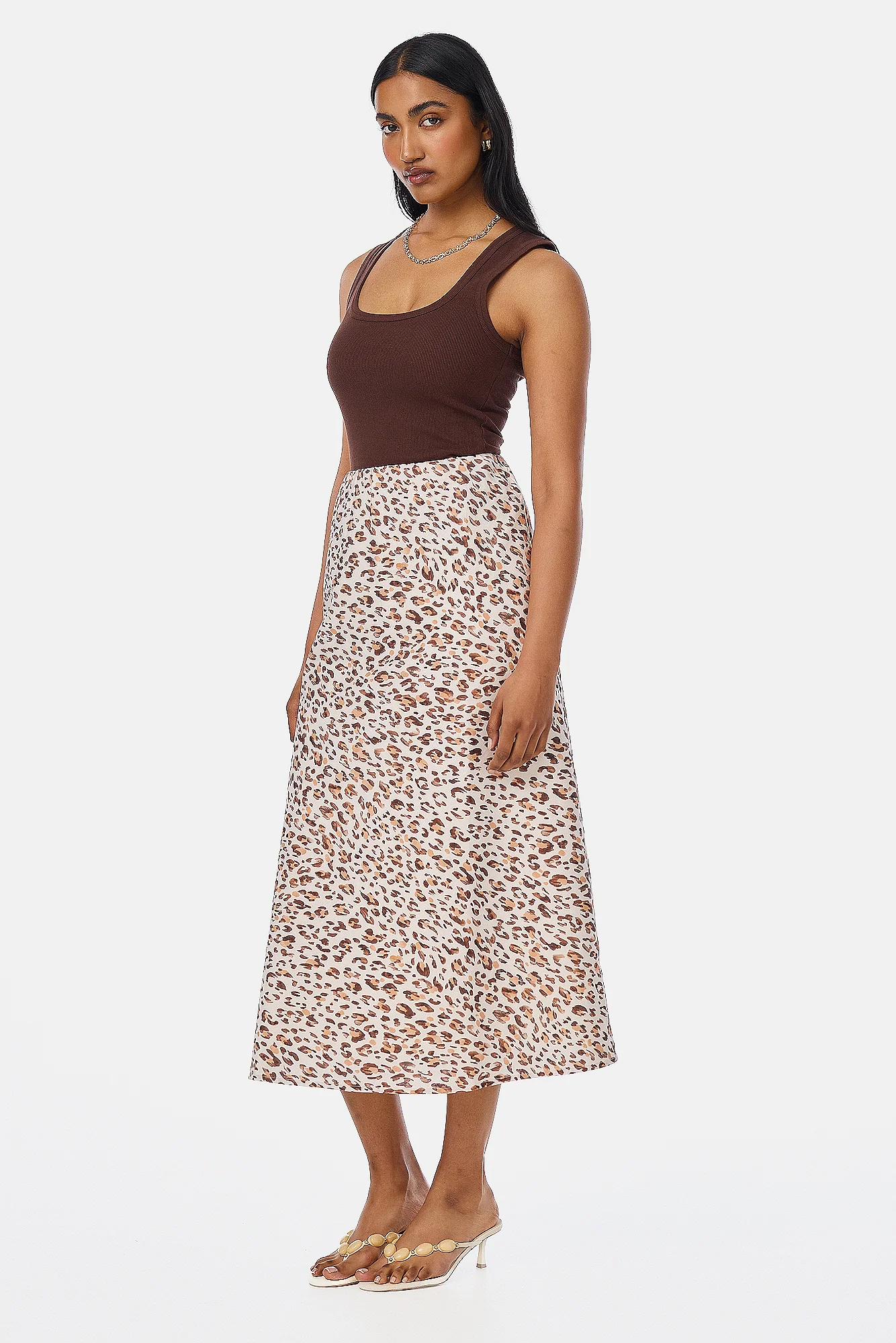 Scoop Neck Ribbed Tank - Espresso - Image 4