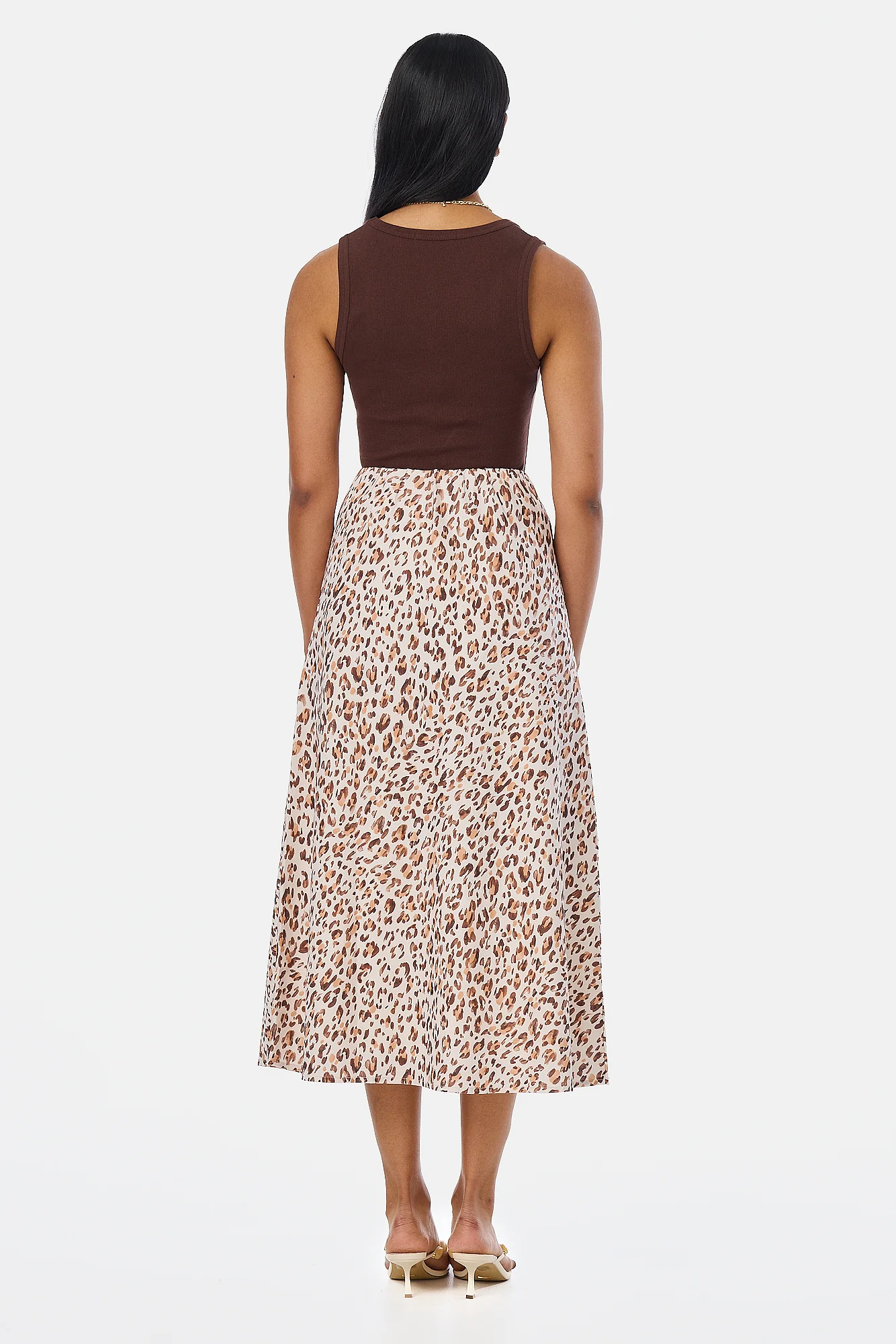 Scoop Neck Ribbed Tank - Espresso - Image 5