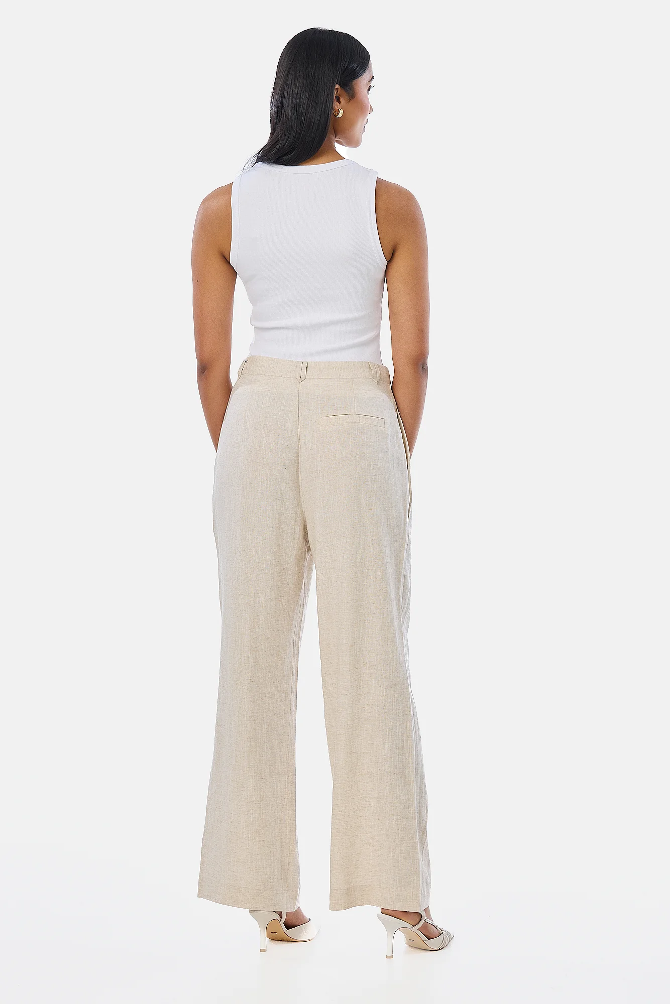Scoop Neck Ribbed Tank - White - Image 5