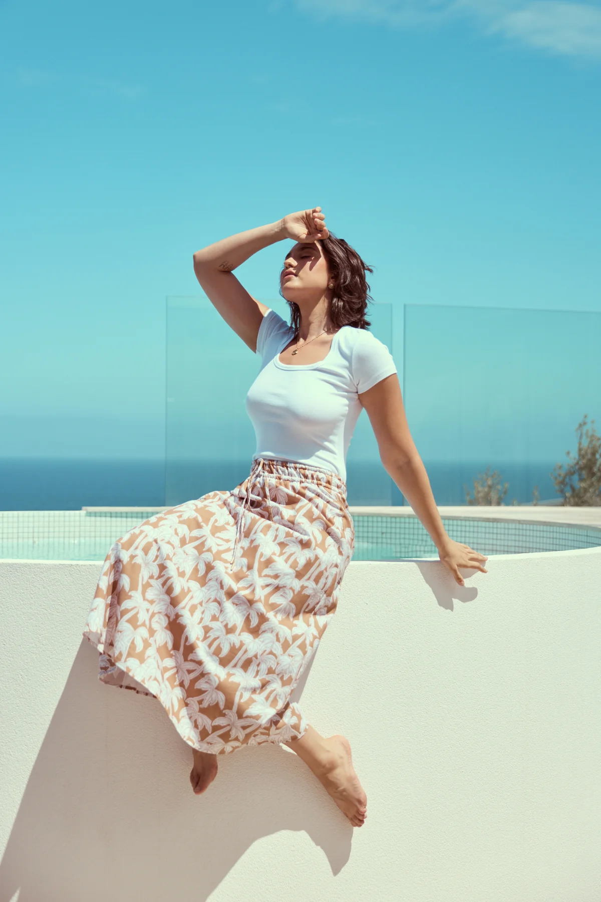 Scoop Neck Short Sleeve Top - White - Image 6