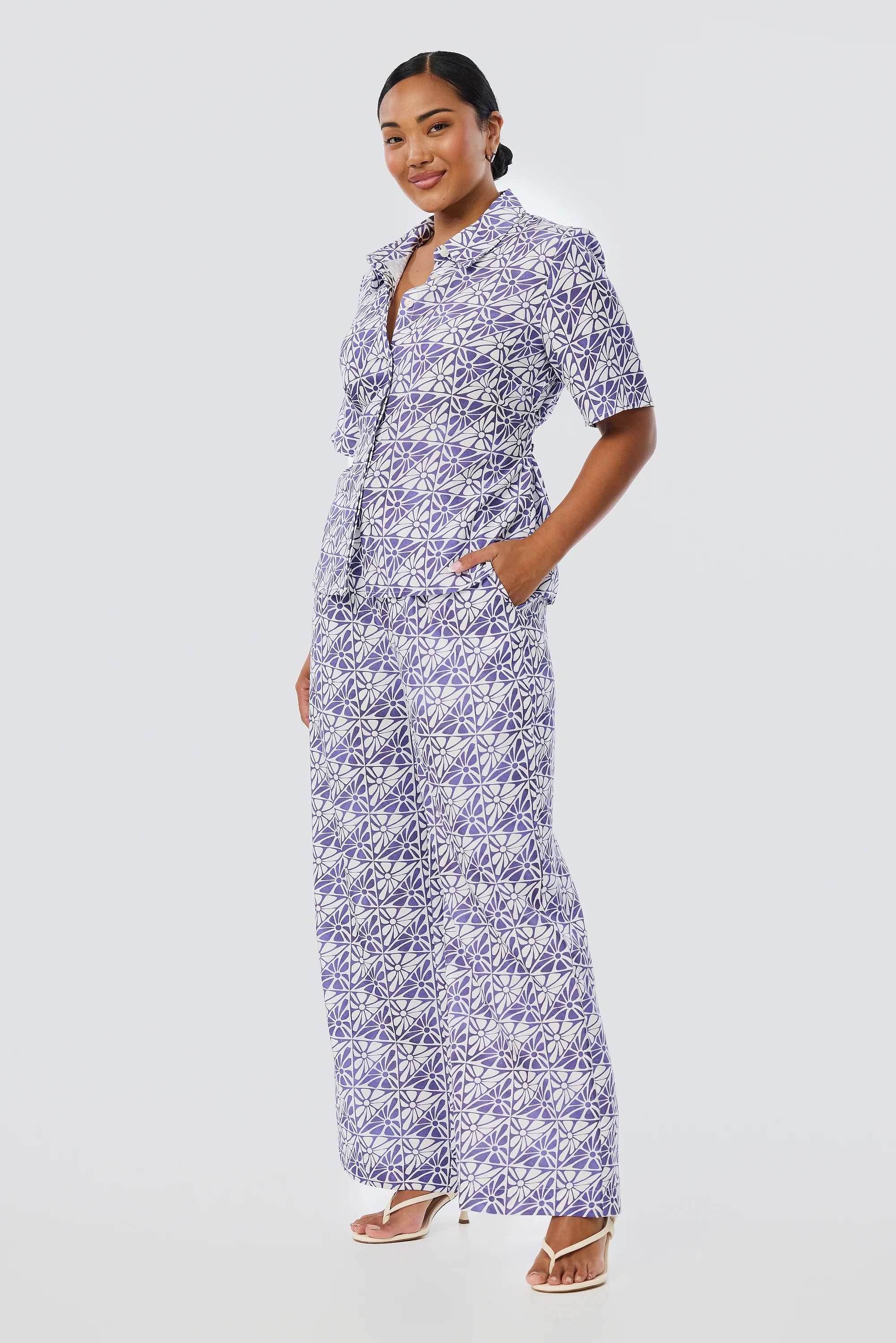 Short Sleeve Shirt - Blue Mosaic - Image 3