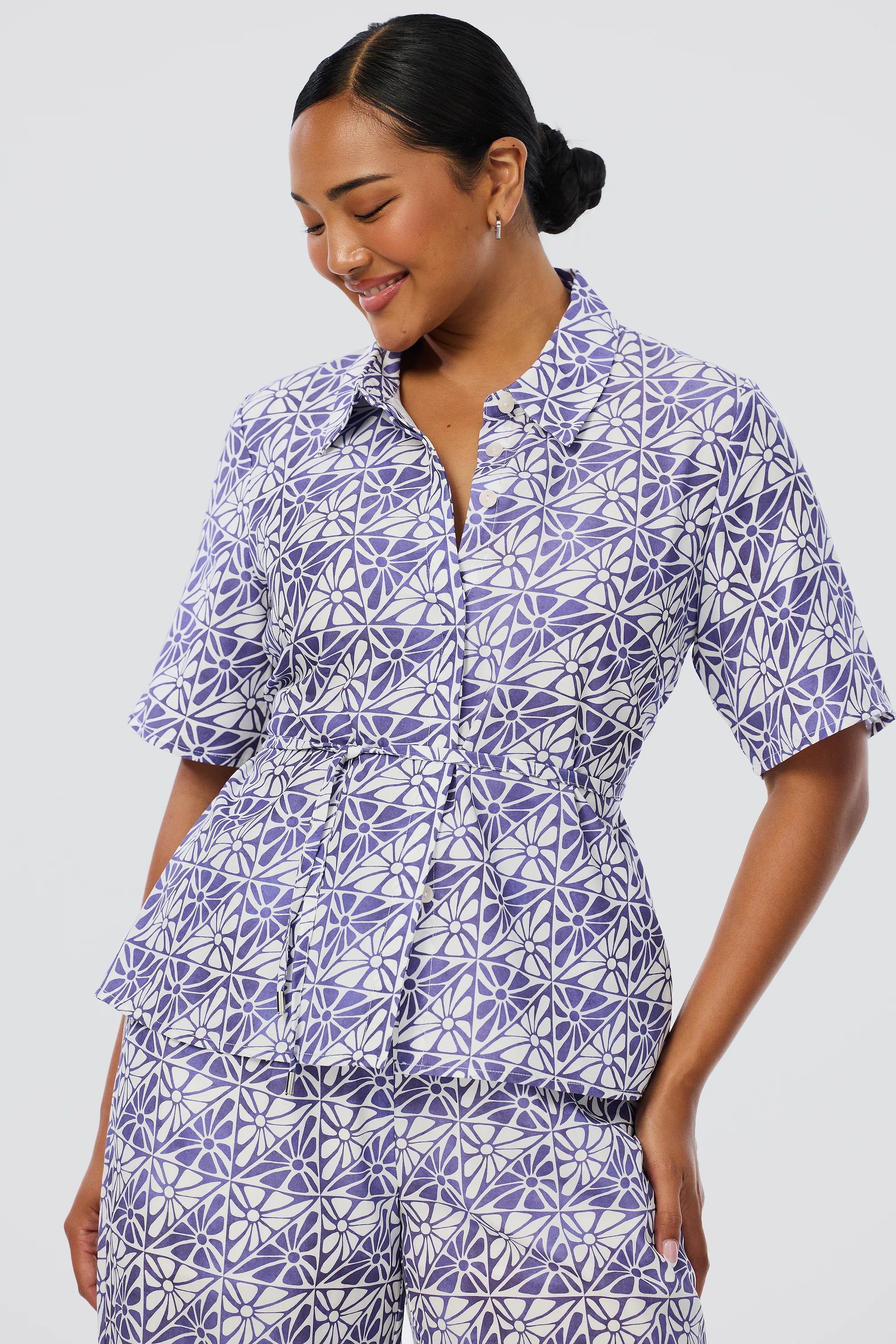 Short Sleeve Shirt - Blue Mosaic - Image 8