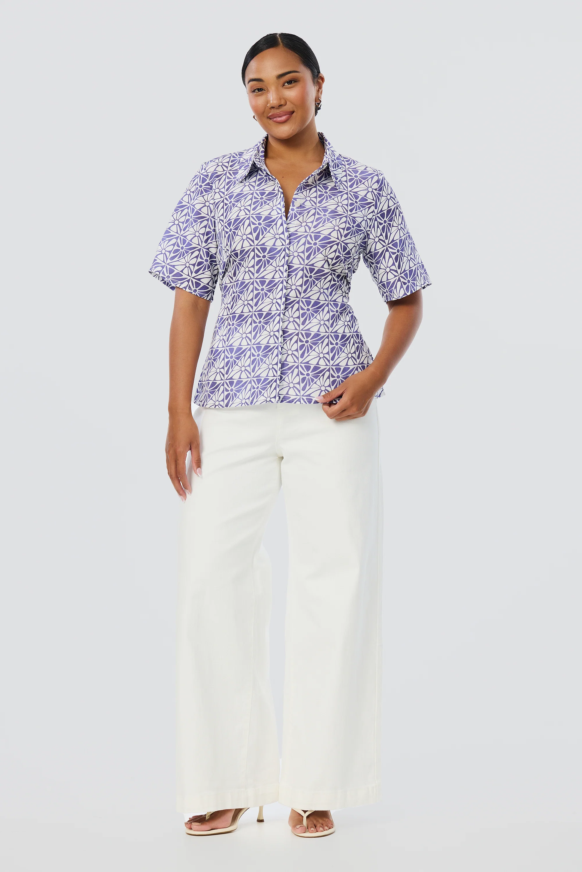Short Sleeve Shirt - Blue Mosaic - Image 9