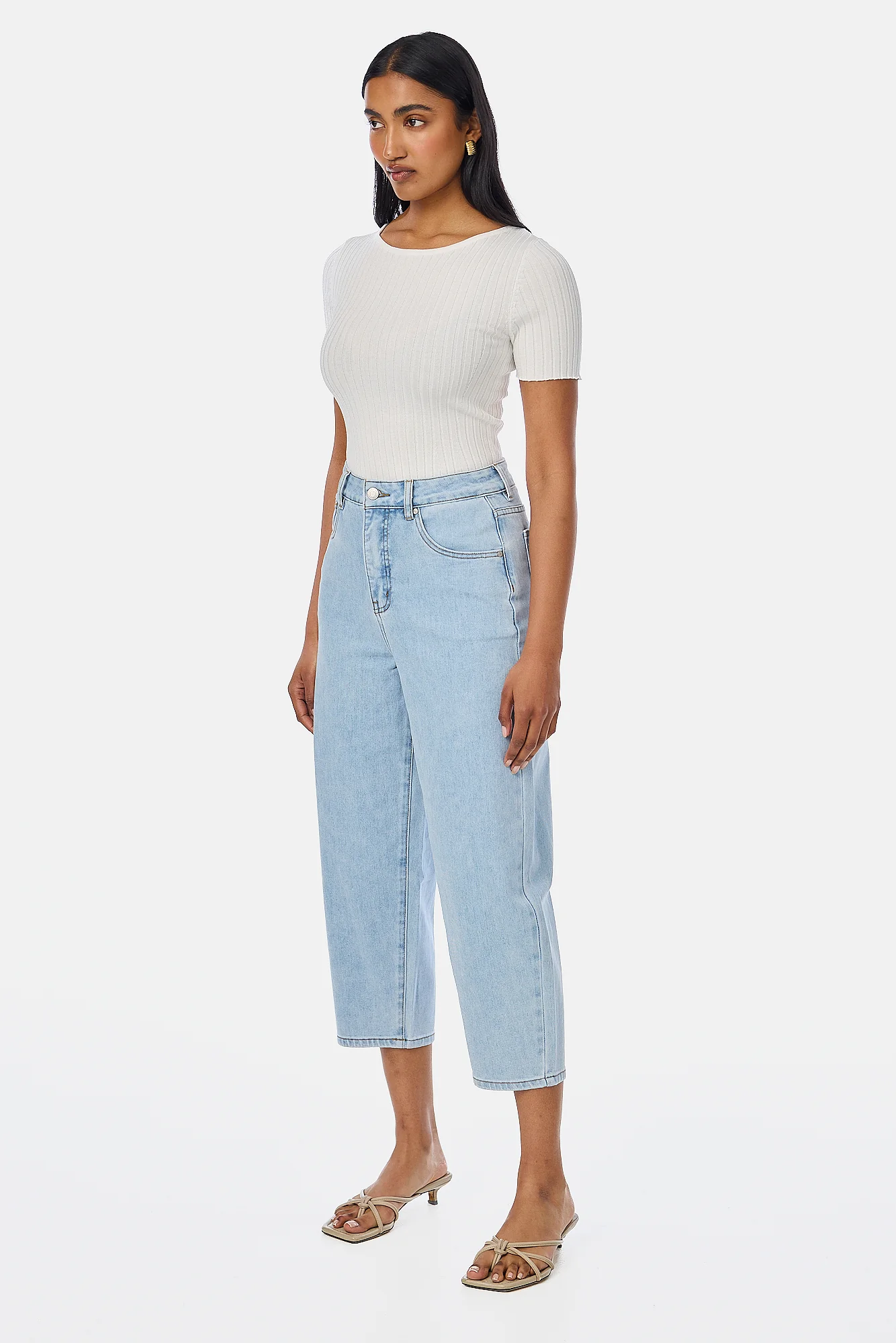 Signature Barrel Leg Jeans - Light Blue Wash - Image 8