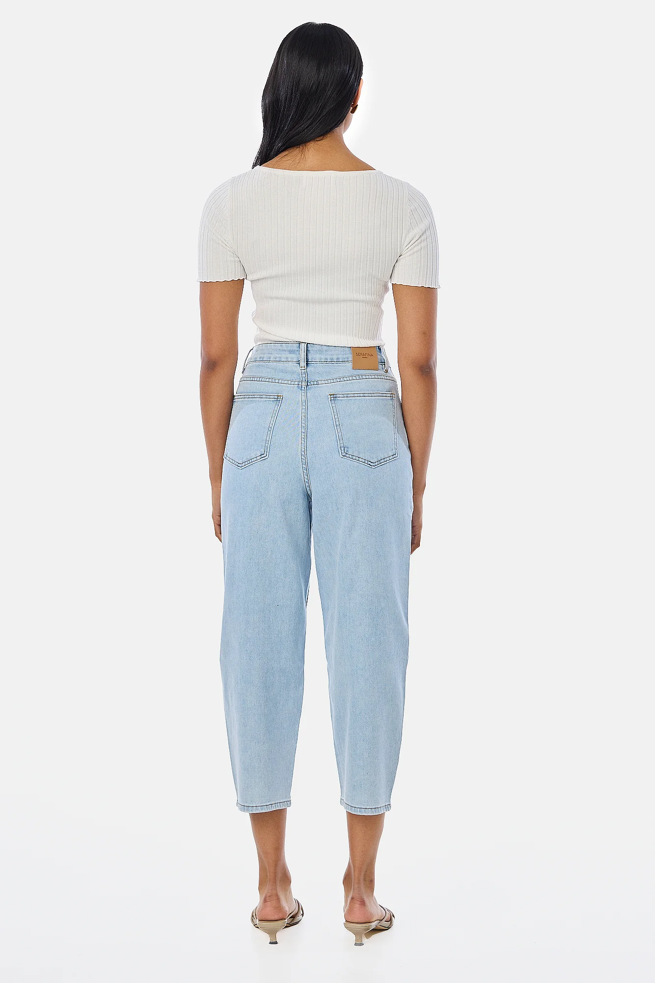 Signature Barrel Leg Jeans - Light Blue Wash - Image 9