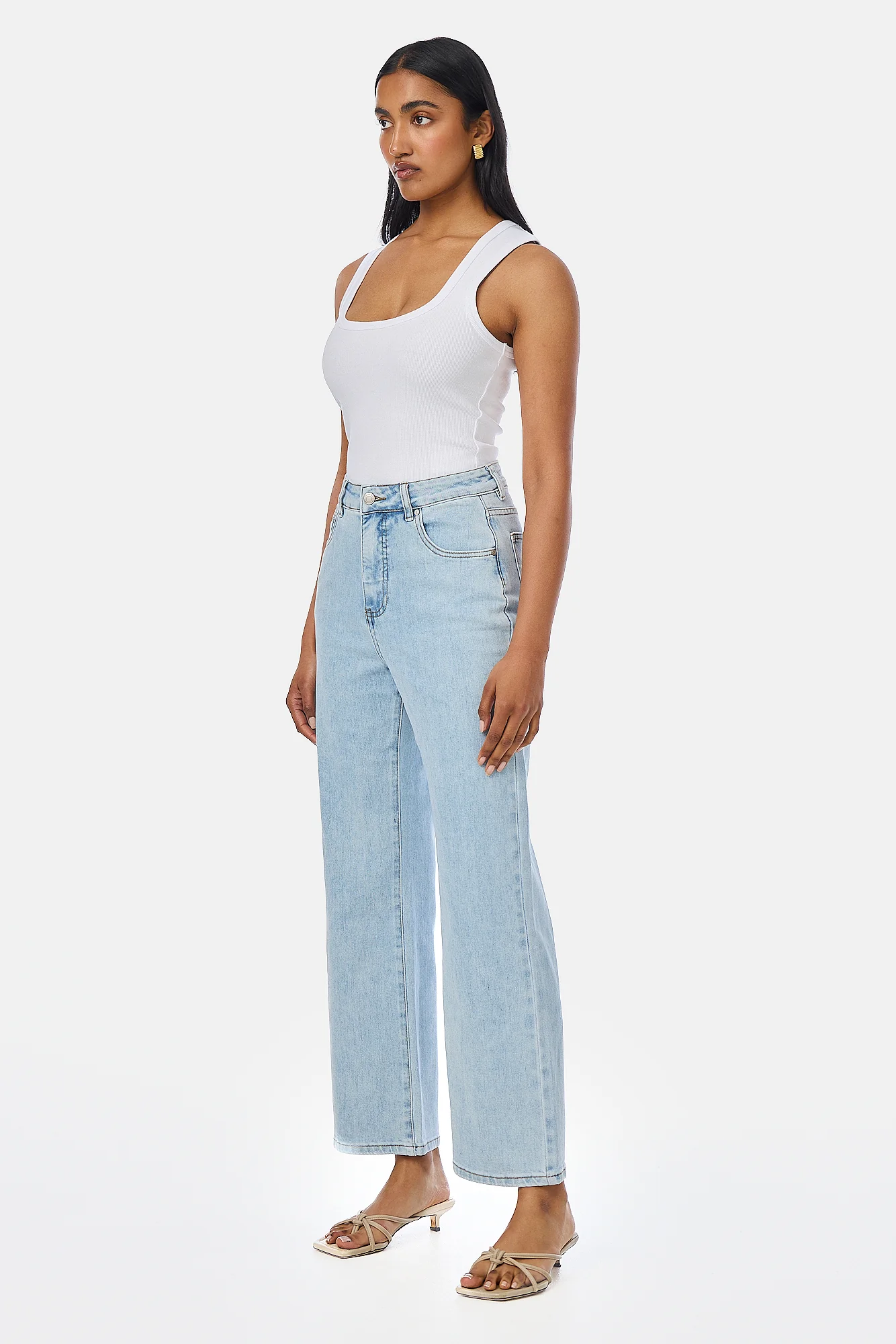 Signature Straight Leg Jeans - Light Blue Wash - Image 9