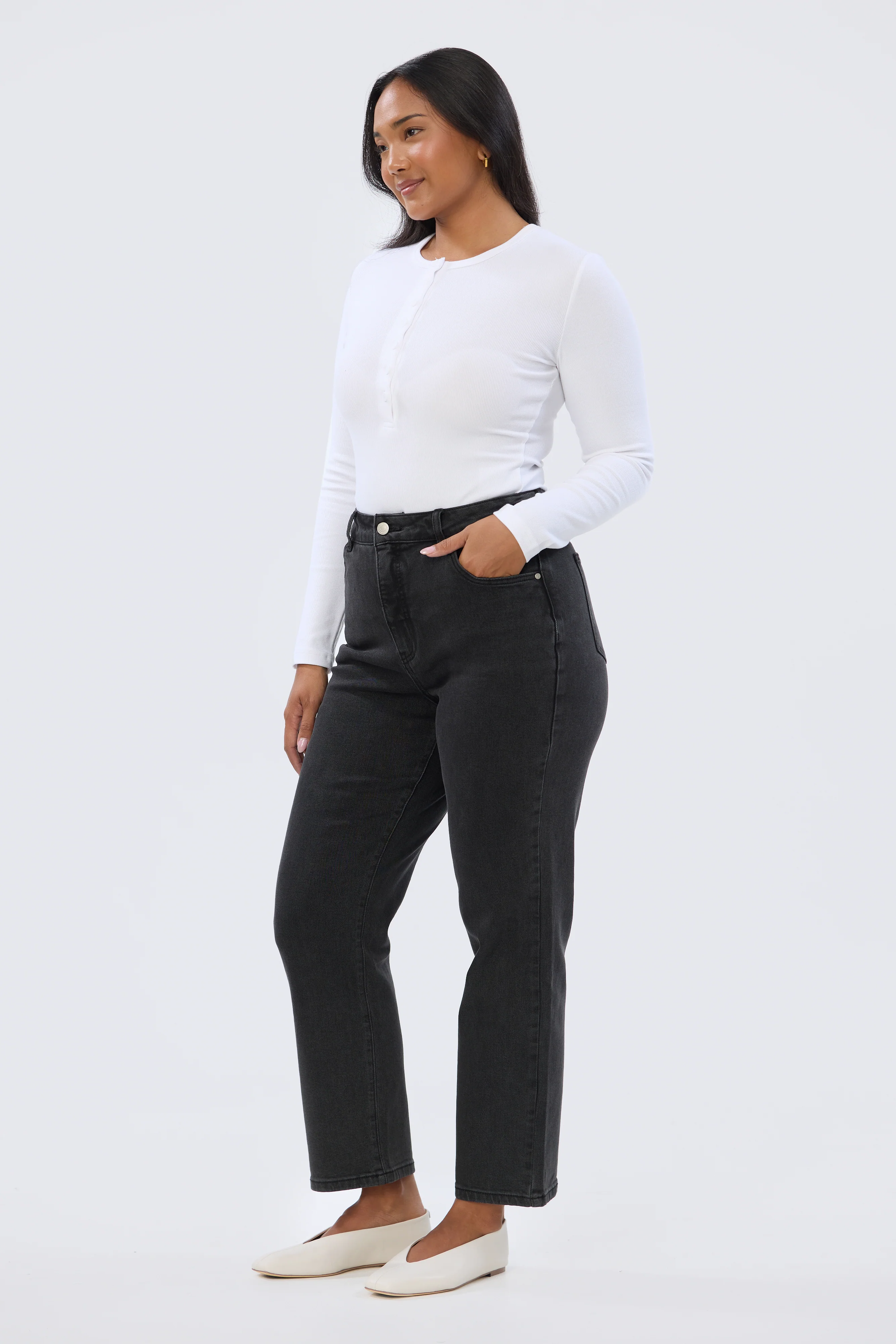 Signature Slim Leg Jeans - Black Wash (Pre-Order) - Image 8