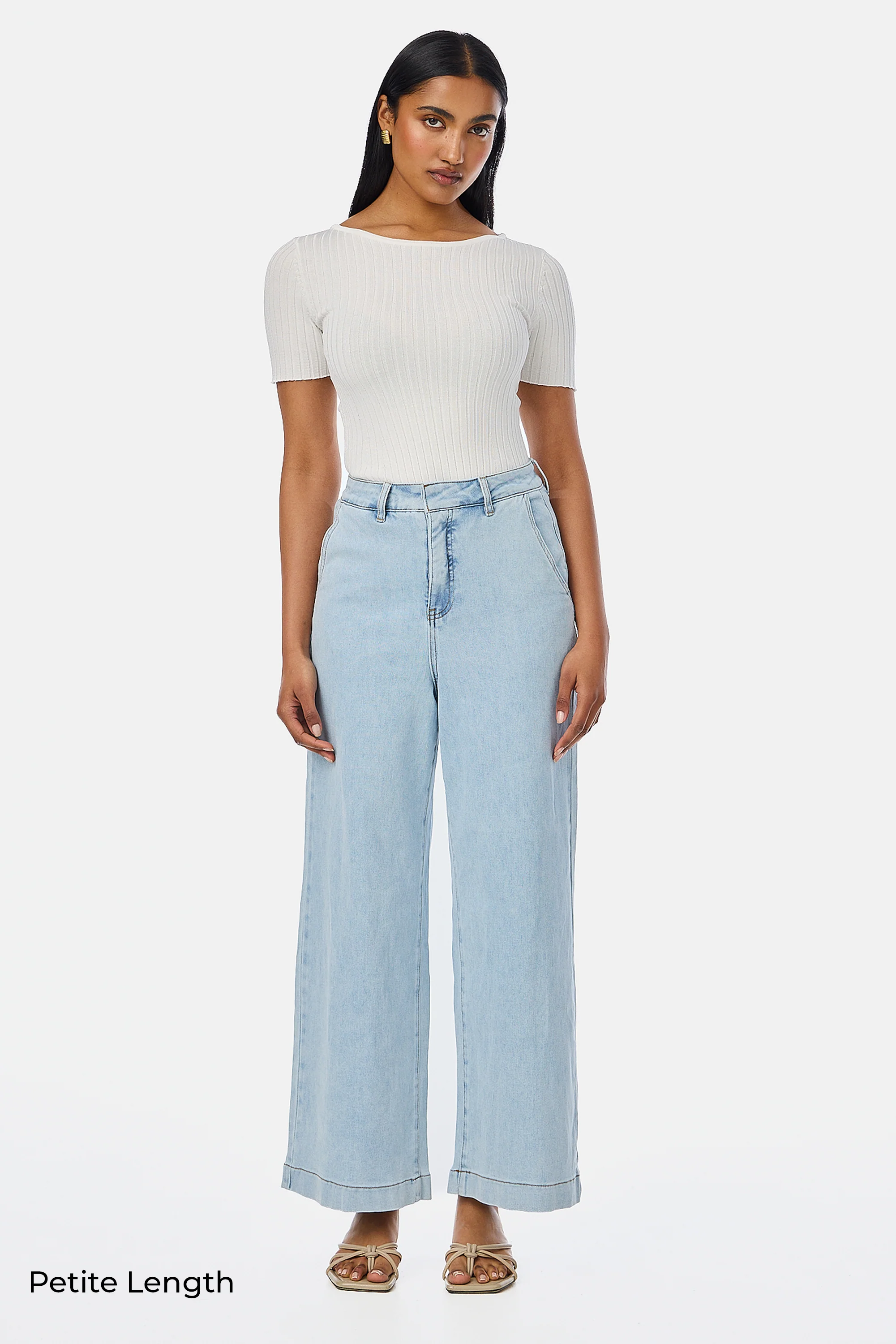 Signature Wide Leg Jeans - Light Blue Wash - Image 7