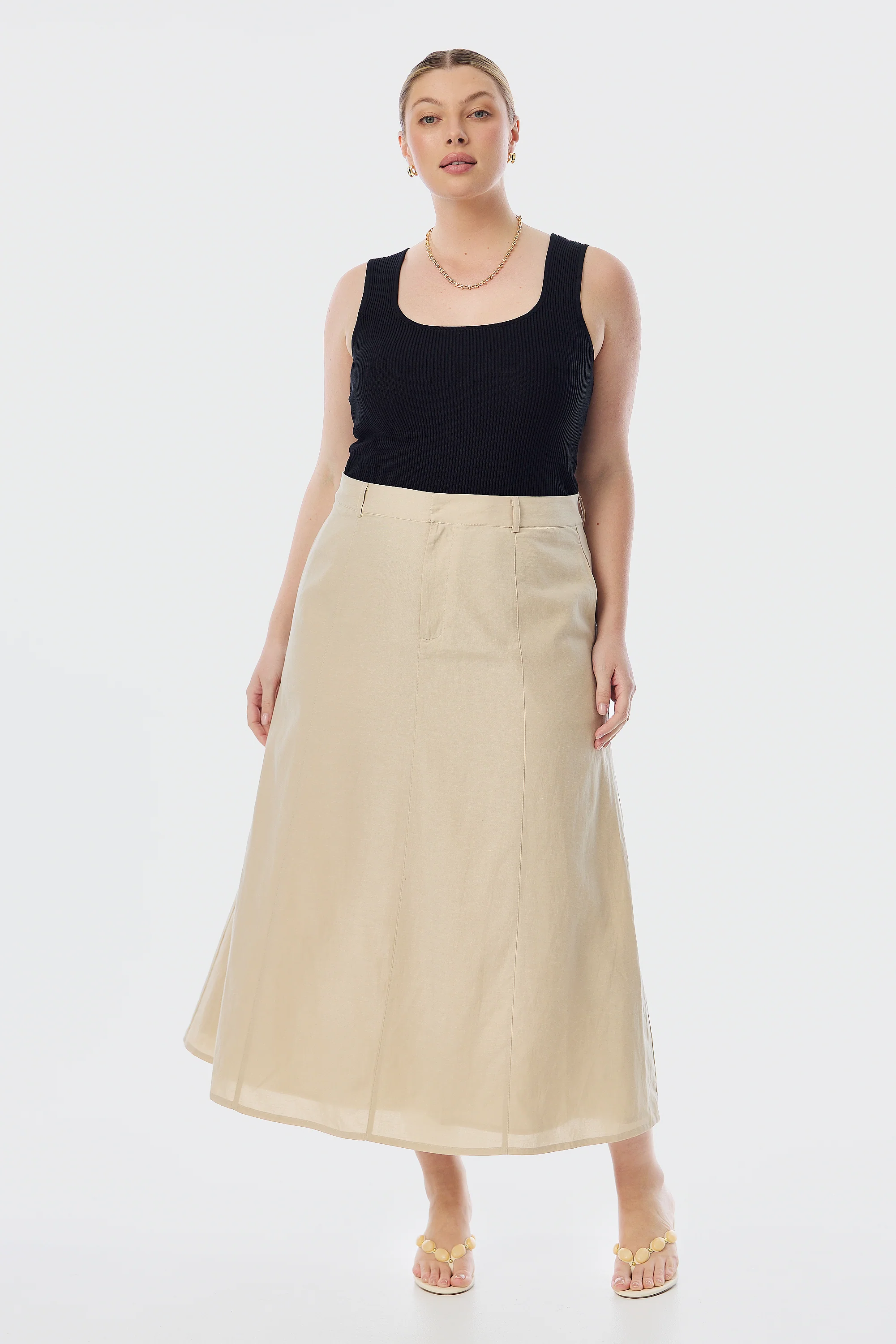 Square Neck Tank - Black - Image 3