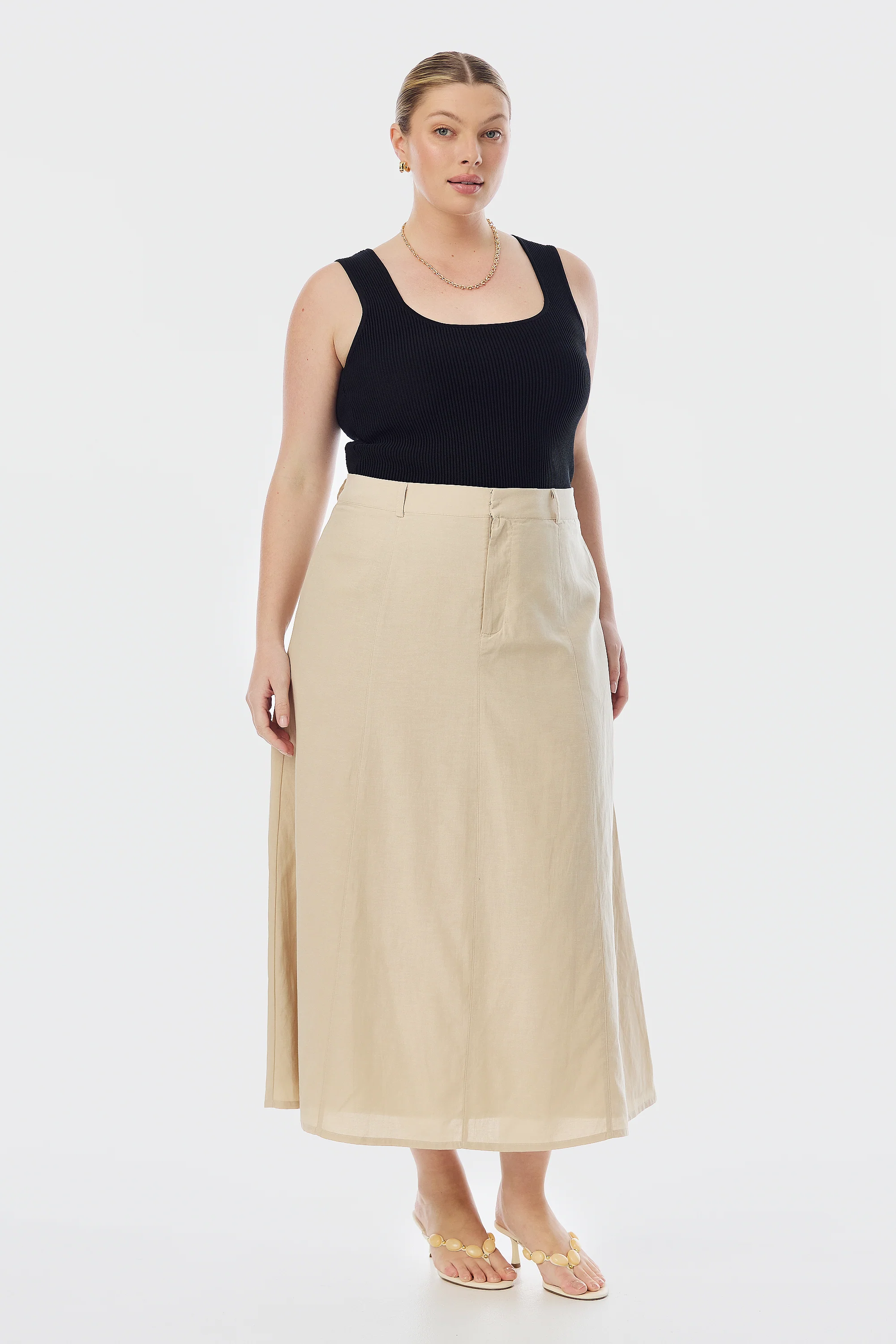 Square Neck Tank - Black - Image 4