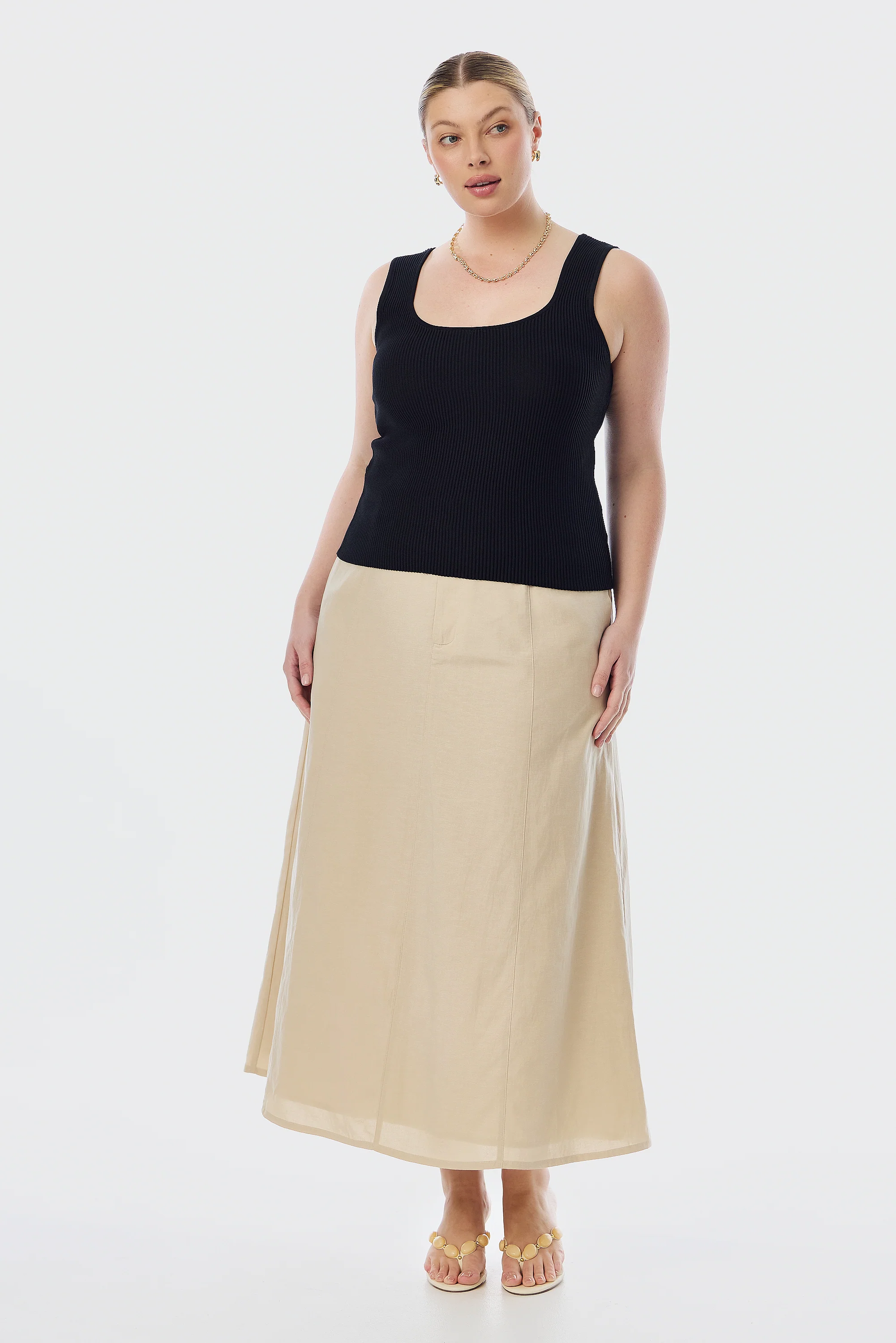 Square Neck Tank - Black - Image 6