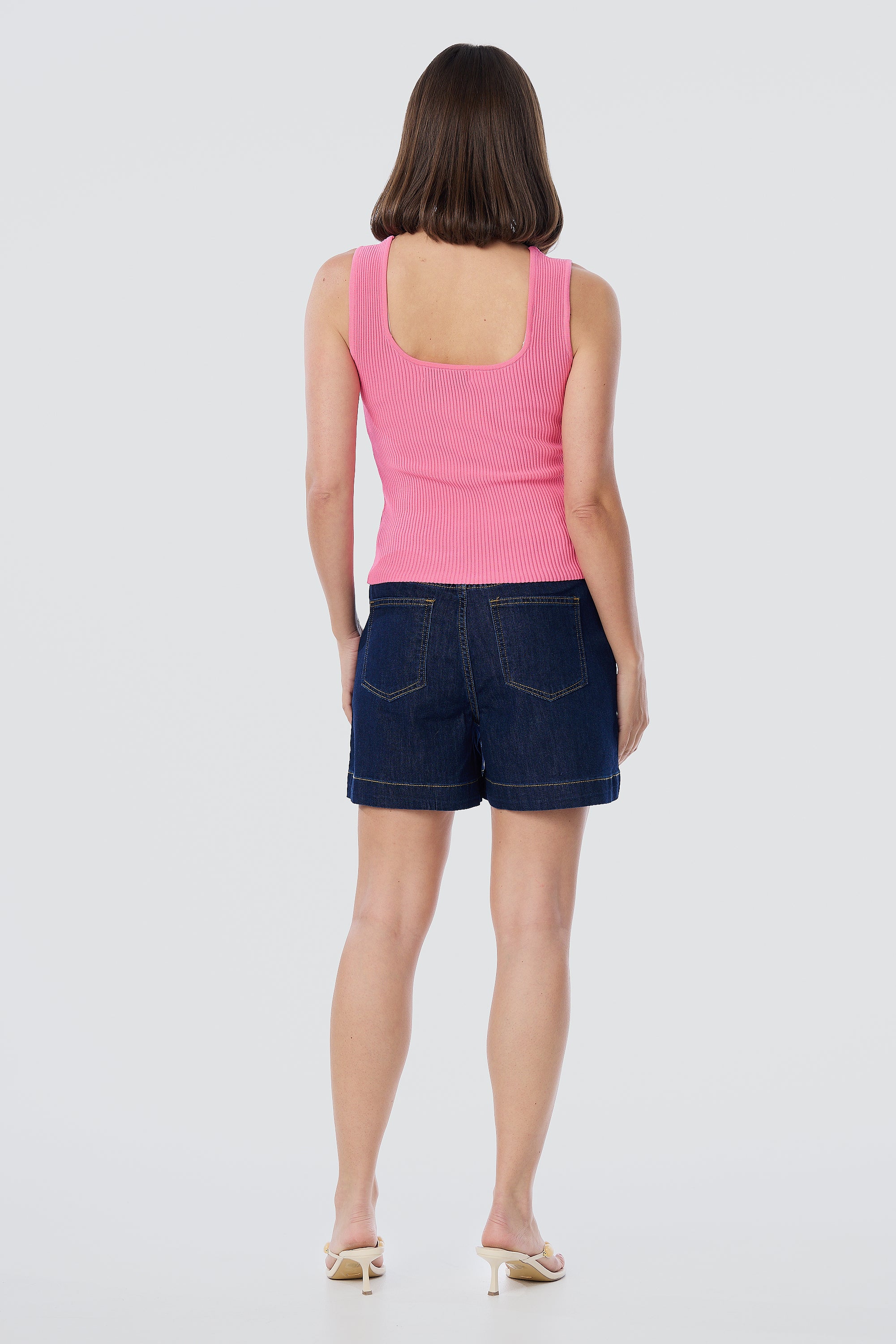 Square Neck Tank - Musk Pink - Image 5