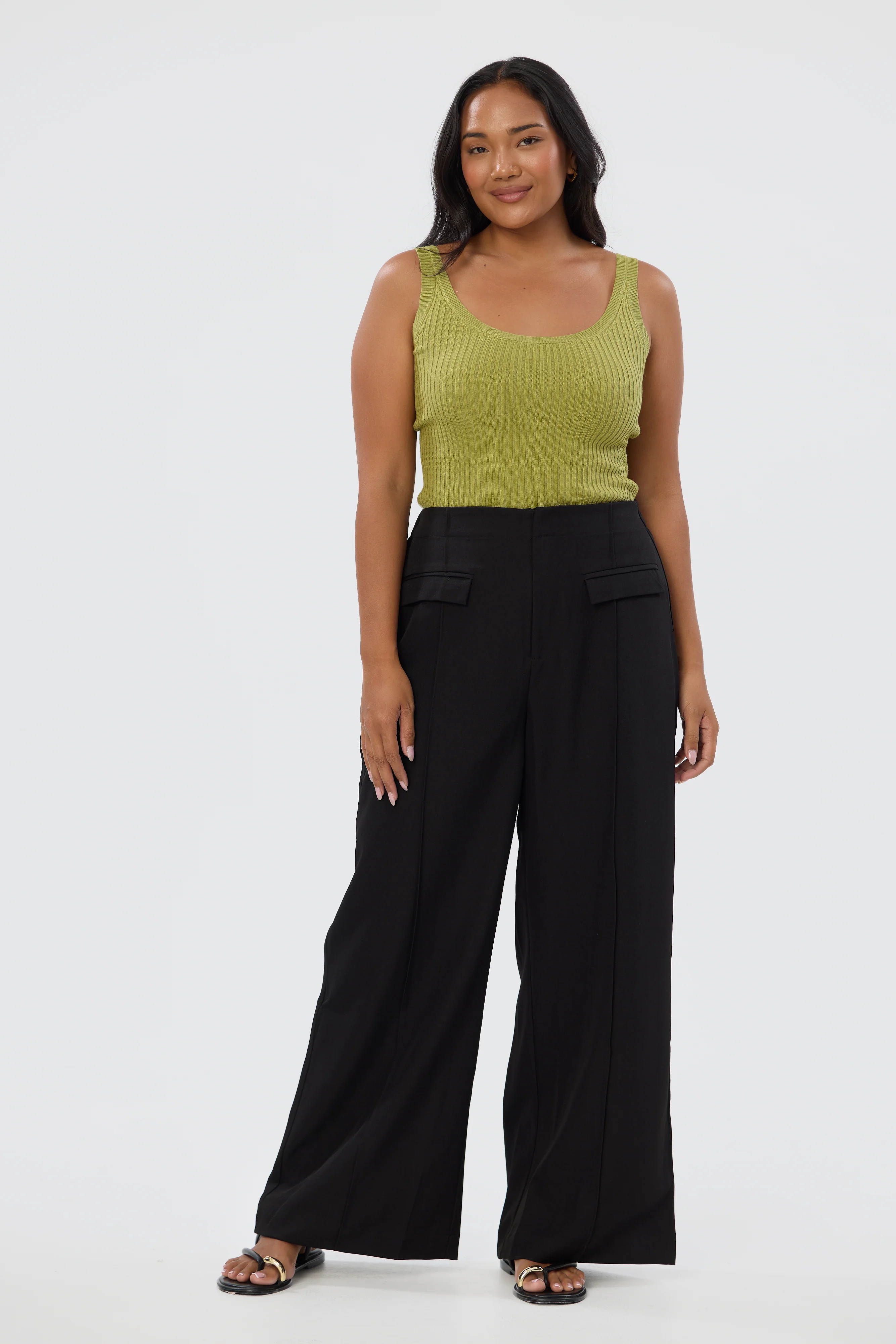 Tailored Pocket Pants - Black