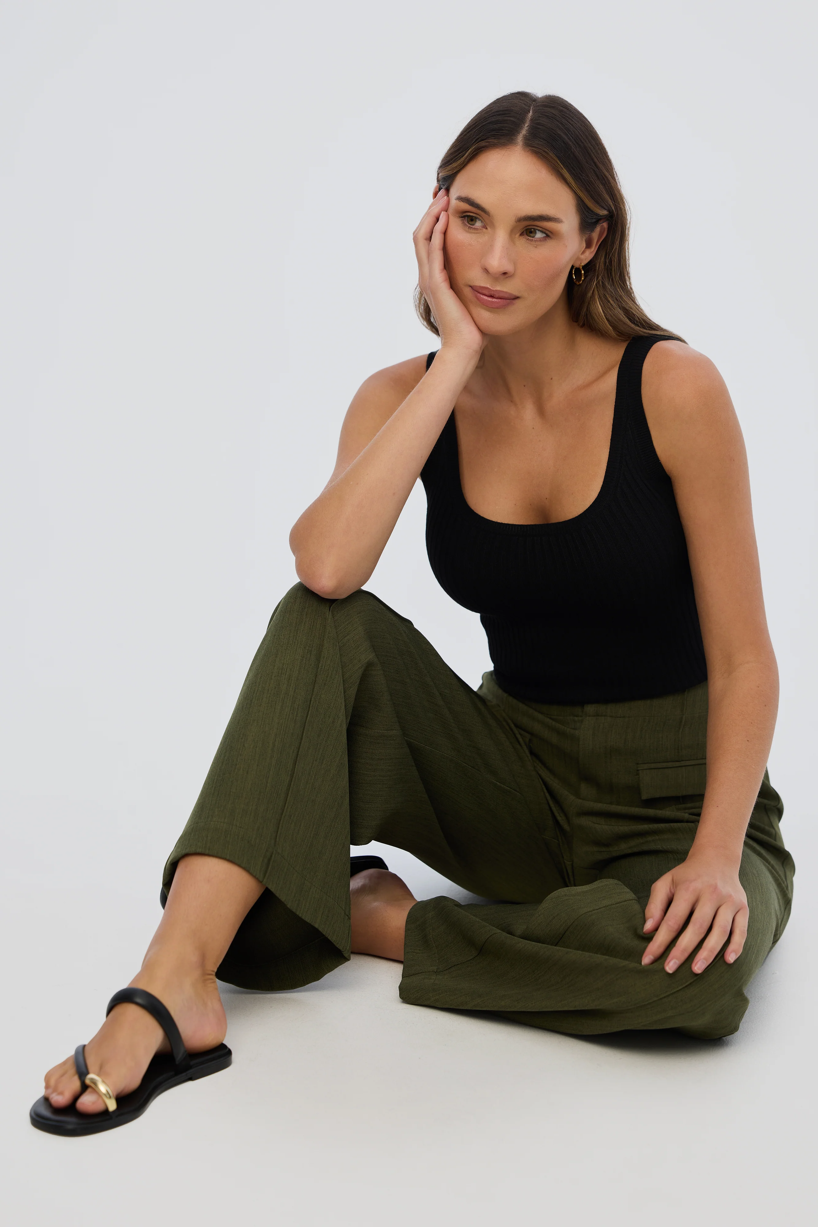Tailored Pocket Pants - Khaki - Image 9
