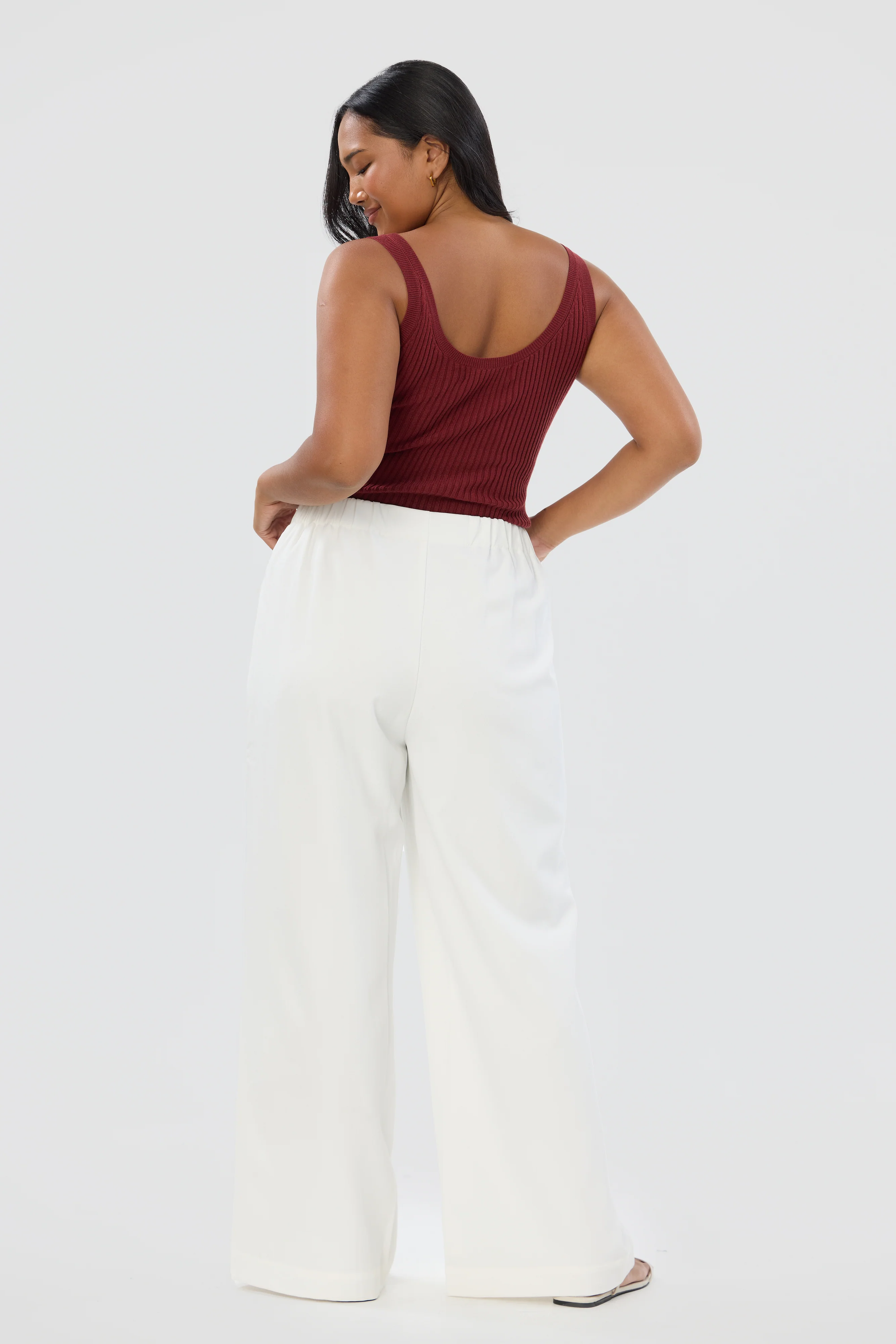 Tailored Pocket Pants - White - Image 4