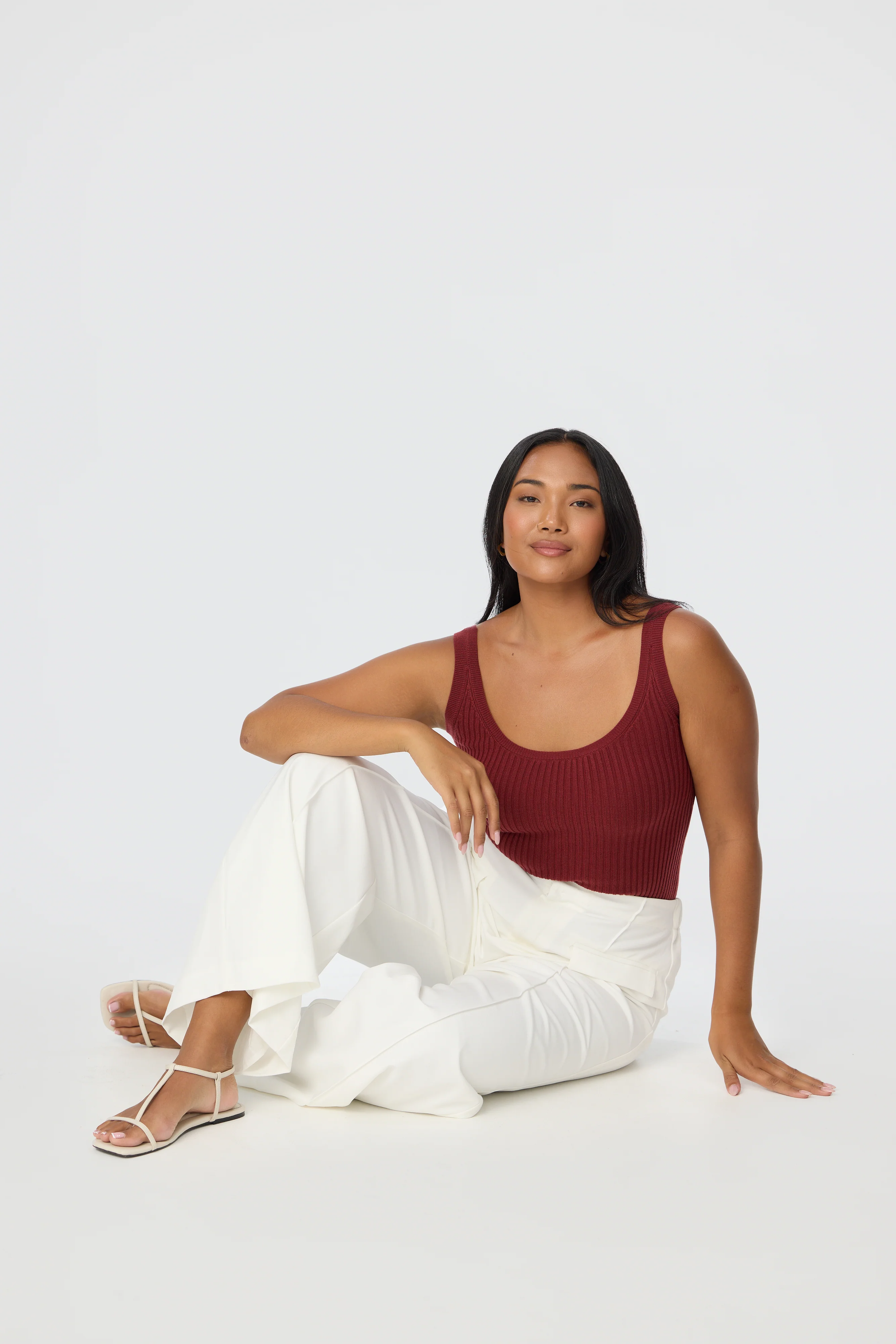 Tailored Pocket Pants - White - Image 5