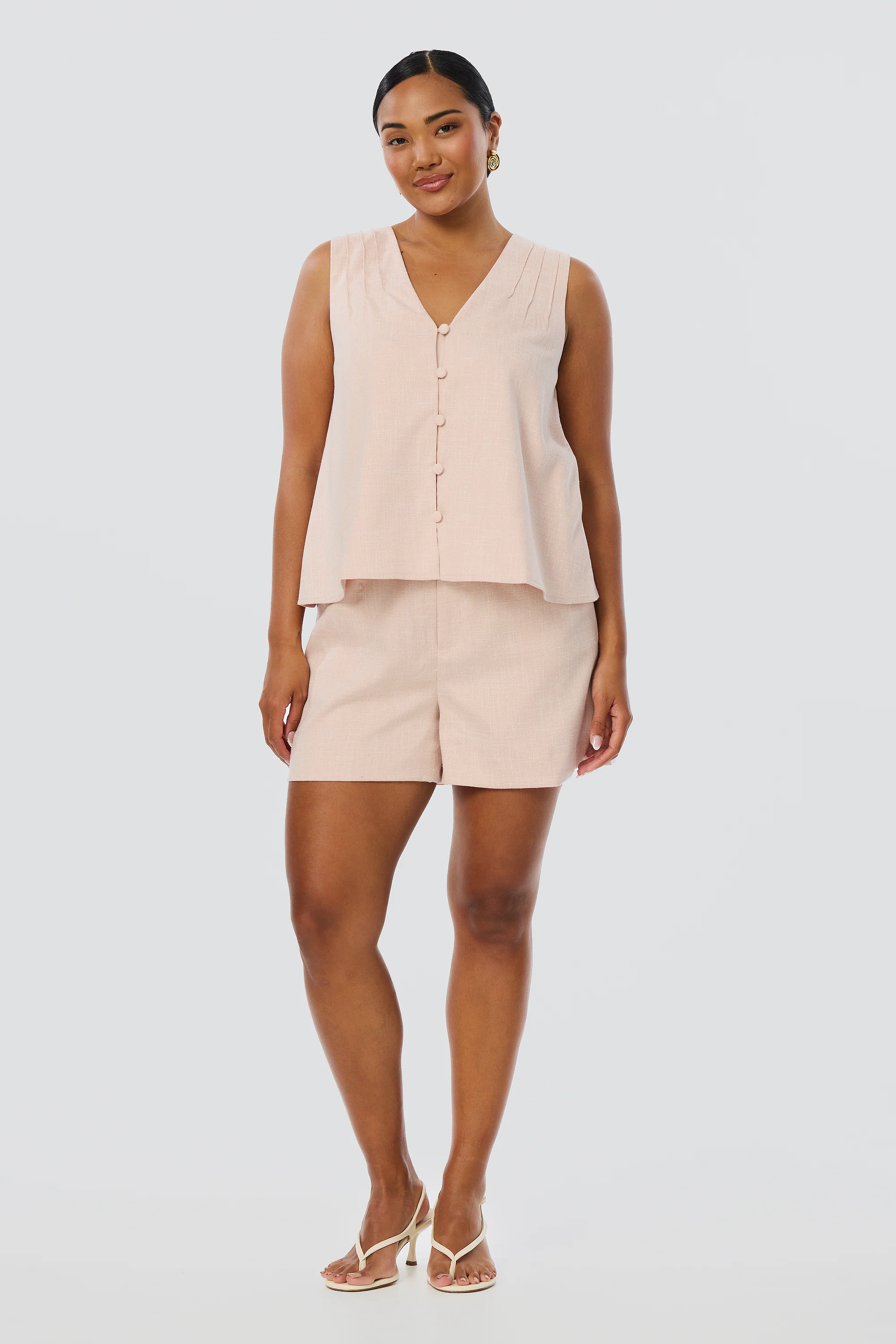 V-Neck Swing Top - Pink Clay - Image 3