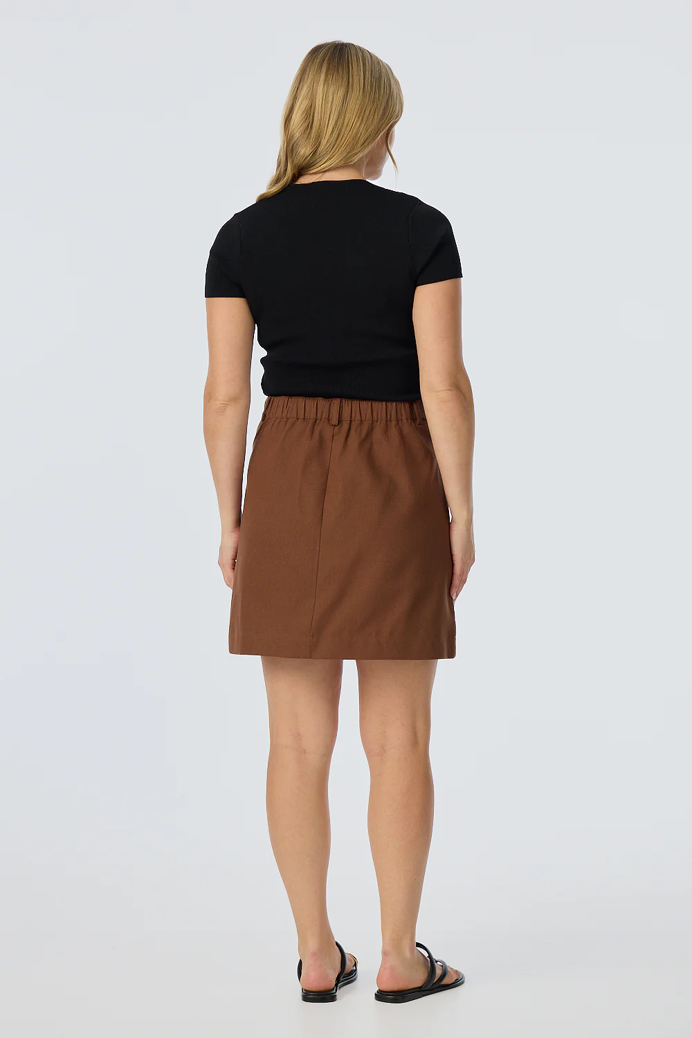 Welt Pocket Mini Skirt - Walnut - Image 4